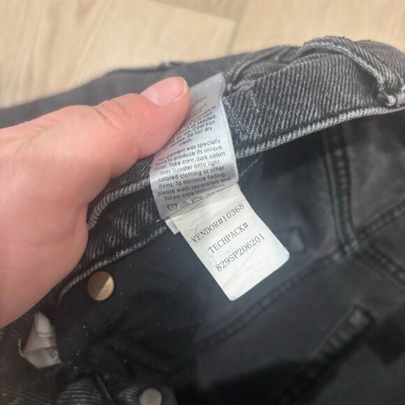 Pacsun High Rise Icon Short Gray Distressed Frayed Ripped 26 - Picture 3 of 8